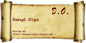 Danyó Olga névjegykártya